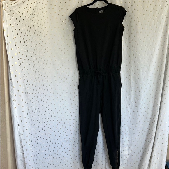 Albion Pants - Albion Black Cap Sleeve Jumpsuit